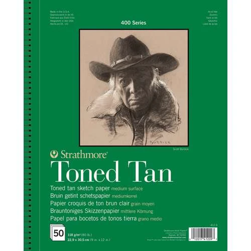 Bloc Esquisse Teinté Série 400 Strathmore - Brun Clair 1 Bloc Esquisse Teinté Série 400 Strathmore - Brun Clair