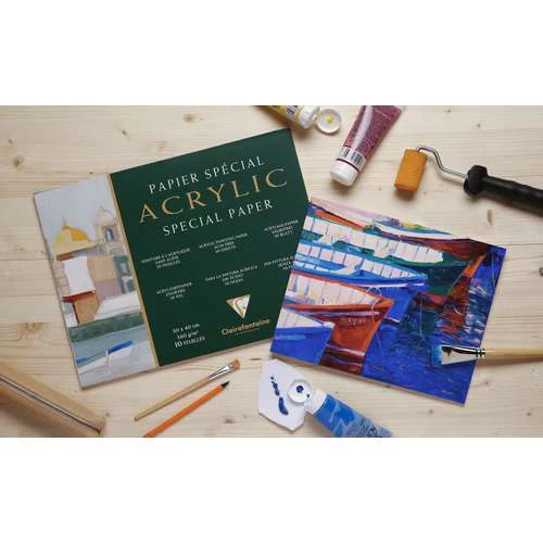 Bloc De 10 Feuilles Acrylique Clairefontaine (360g/m²) 2 Bloc De 10 Feuilles Acrylique Clairefontaine (360g/m²) – Image 2