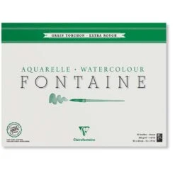Bloc De Papier Aquarelle Fontaine De Clairefontaine Grain Torchon