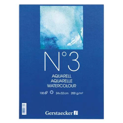 Bloc Papier Aquarelle 200g/m² N°3 Gerstaecker 2 Bloc Papier Aquarelle 200g/m² N°3 Gerstaecker – Image 2