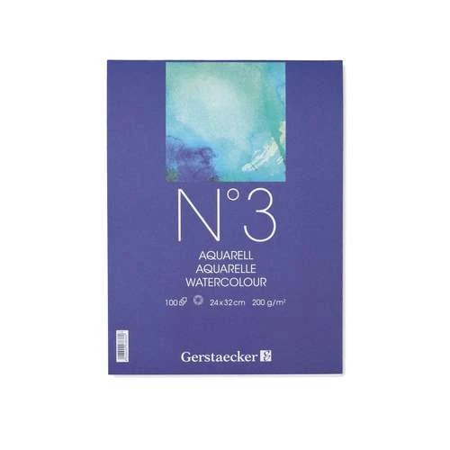Bloc Papier Aquarelle 200g/m² N°3 Gerstaecker 3 Bloc Papier Aquarelle 200g/m² N°3 Gerstaecker – Image 3