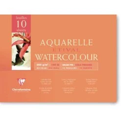 Bloc Papier Aquarelle Etival Clairefontaine (Grain Fin - 300g/m²) -Couleurs d'Art Promos Boutique BlocpapieraquarelleEtivalClairefontaine28GrainFin 300g2FmC2B229 3