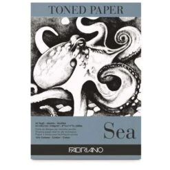 Bloc Papier Teinté Bleu "Sea" Fabriano
