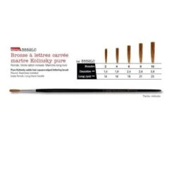 Brosses à Lettres Martre Kolinsky, Série 3552 LC - Léonard (pointe Carrée) -Couleurs d'Art Promos Boutique BrossesC3A0lettresmartreKolinsky2CsC3A9rie3552LC LC3A9onard28pointecarrC3A9e29 6