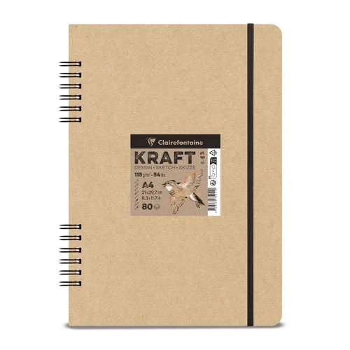 Carnet Kraft Reliure Spirale Clairefontaine 5 Carnet Kraft Reliure Spirale Clairefontaine – Image 5