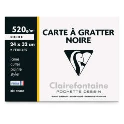 CLAIREFONTAINE Carte à Gratter Noire