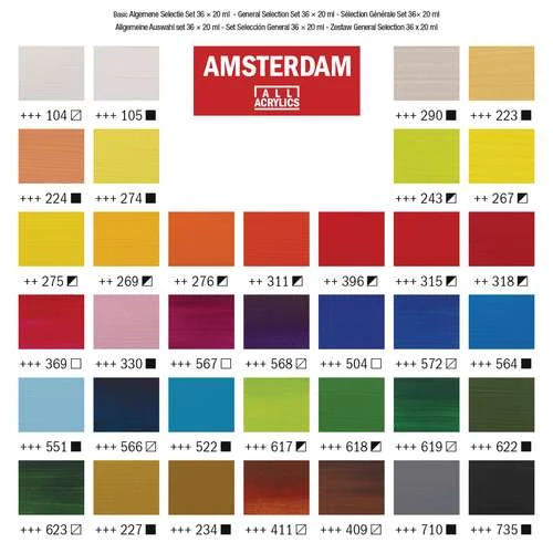 Coffret 36 Tubes Acrylique Amsterdam 6 Coffret 36 Tubes Acrylique Amsterdam – Image 6