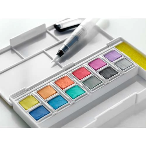 Coffret Aquarelle Nuances Pastels De 12 1/2 Godets Derwent 2 Coffret Aquarelle Nuances Pastels De 12 1/2 Godets Derwent – Image 2