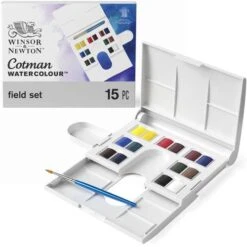 Coffret Compact Cotman De Winsor & Newton (14 1/2 Godets) -Couleurs d'Art Promos Boutique CoffretcompactCotmandeWinsor26amp3BNewton281412F2godets29 2