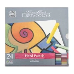 Coffret En Métal De 24 Pastels Crétacolor