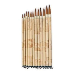 Lot De 12 Pinceaux Calligraphie En Bambou