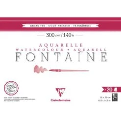 Papier Aquarelle Fontaine De Clairefontaine (Grain Fin 300g/m²) -Couleurs d'Art Promos Boutique PapierAquarelleFontainedeClairefontaine28GrainFin300g2FmC2B229 10
