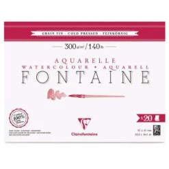 Papier Aquarelle Fontaine De Clairefontaine (Grain Fin 300g/m²) -Couleurs d'Art Promos Boutique PapierAquarelleFontainedeClairefontaine28GrainFin300g2FmC2B229 11