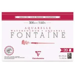 Papier Aquarelle Fontaine De Clairefontaine (Grain Fin 300g/m²) -Couleurs d'Art Promos Boutique PapierAquarelleFontainedeClairefontaine28GrainFin300g2FmC2B229 5