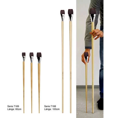 Pinceau Top Acryl Manche Extra-long, Pointe Plate, Da Vinci 2 Pinceau Top Acryl Manche Extra-long, Pointe Plate, Da Vinci – Image 2