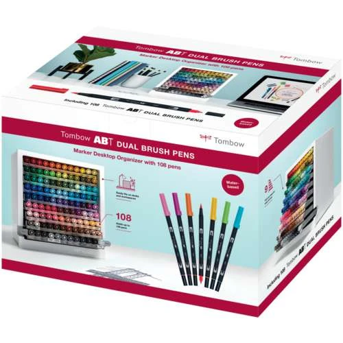 Tombow® Présentoir Avec 108 Feutres-pinceaux ABT Tombow 1 Tombow® Présentoir Avec 108 Feutres-pinceaux ABT Tombow