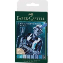 Set "The Blues" De 8 Feutres Pitt Artist Pen Faber-Castell