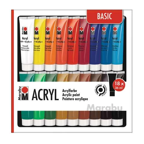 Set D´acryliques MARABU Pour Débutants 1 Set D´acryliques MARABU Pour Débutants