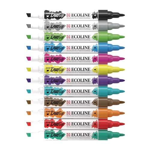 Set De 6 Feutres Couleurs Classiques Ecoline DuoTip Royal Talens 3 Set De 6 Feutres Couleurs Classiques Ecoline DuoTip Royal Talens – Image 3
