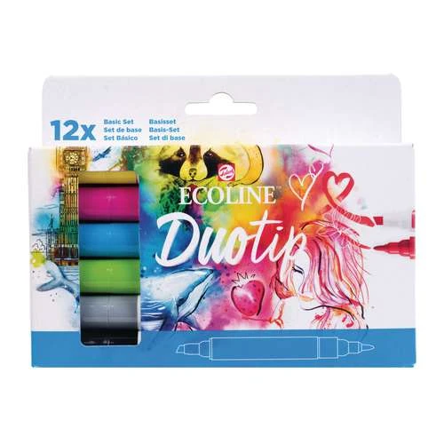 Set De 6 Feutres Couleurs Classiques Ecoline DuoTip Royal Talens 1 Set De 6 Feutres Couleurs Classiques Ecoline DuoTip Royal Talens