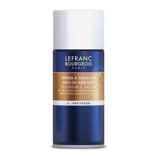 Vernis à Tableaux Anti-UV Satiné En Aérosol De Lefranc Bourgeois 2 Vernis à Tableaux Anti-UV Satiné En Aérosol De Lefranc Bourgeois – Image 2